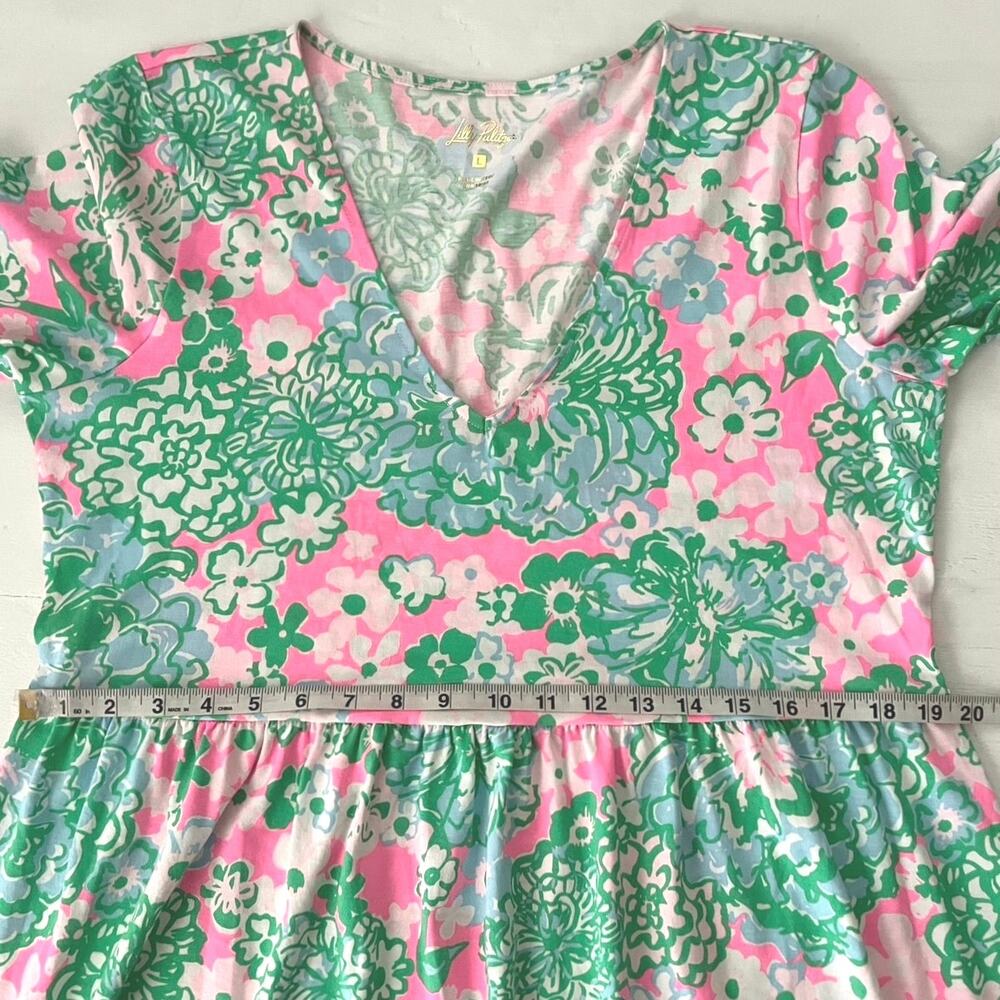 Lilly Pulitzer Multi Plumes in Bloom Jannie Dress Womens Size L Feminine Travel - Picture 10 of 16